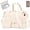 Beige, variant on DAKIMOE Travel Duffle Bag Set for Women 2 Pack, Large Waterproof Weekender Overnight Carry On with Toiletry Bag/USB Charging Port/Wet Pocket/Shoe Compartment, Gym Hospital Labor Delivery Duffel Tote