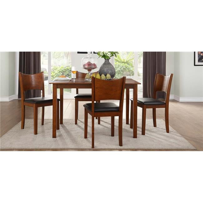 Home Elegance 5573 5 Piece Lulea Set Cherry & Dark Brown
