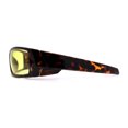 thumbnail image 3 of Classic Sport Biker Wrap Yellow Driving Lens Mens Sunglasses Tortoise, 3 of 4