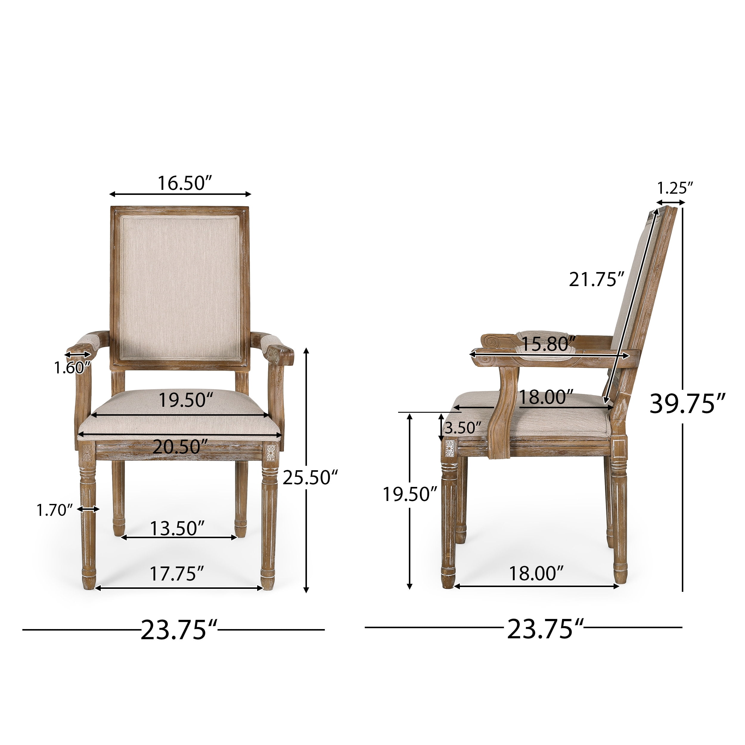 Noble House Bryan Fabric Upholstered Wood 5 Piece Circular Dining Set, Natural and Beige