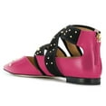 thumbnail image 3 of XYD Women Chic Pointed Closed Toe Back Zip D'Orsay Studded Flats Elastic Strappy Casual Shoes Size 11 Fuchsia, 3 of 4