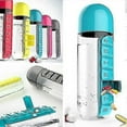 thumbnail image 2 of 600ml Plastic Pill Organizer Bottle Portable Travel Drinking Bottles, 2 of 4