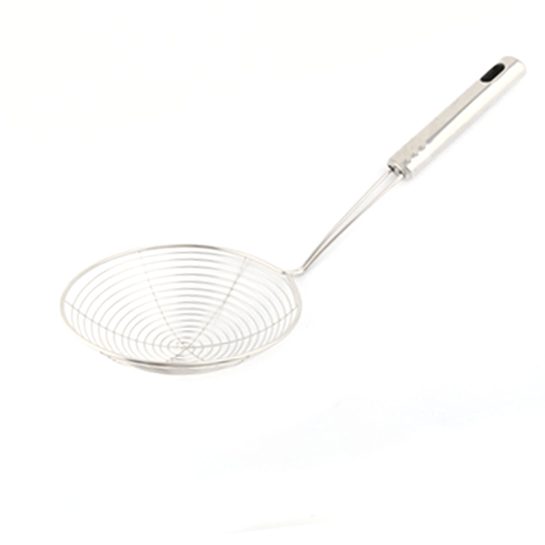 Kitchen Stainless Steel Oil Colander Ladle Mesh Strainer Silver Tone