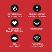 WORLDS BEST CAT LITTER Multiple Cat Unscented - Natural Ingredients, Quick Clumping, Flushable, 99% Dust Free - Long-Lasting Odor Control & Easy Scooping - 15 lb Bag