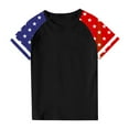 thumbnail image 6 of Ugoldhm Fourth of July Boys Short Sleeve T-Shirts Color Block Summer Fashion Crew Neck Tees Tops Kids Clothes Size 3-14, 6 of 6