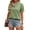 Green, variant on Womens Summer Shirts Plaid Ruffle Blouses Frilled Collar Puff Short Sleeve V Neck Casual Vintage Checkered Tops Red M