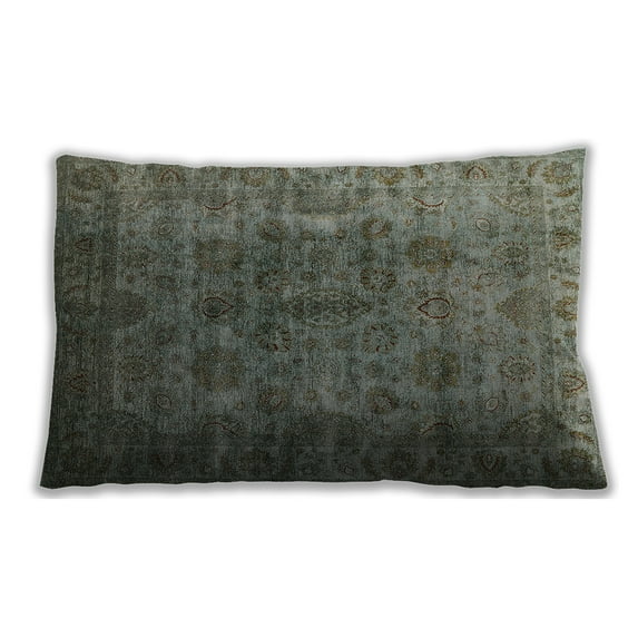 Ahgly Company Outdoor Rectangular Mid-Century Modern Lumbar Throw Pillow, 13 inch by 19 inch