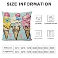 thumbnail image 5 of SHANXI Happy Summer Ice Cream Lumbar Decorative Throw Pillow  Mouse Rectangle Cushion Case Decor, Seasonal Home Decoration for Sofa Couch 18x18in, 5 of 5
