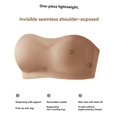 thumbnail image 3 of VISALY Womens Strapless Bandeau Bras Jelly Push Up Seamless Bandeau Bralette Non Slip Wireless Supportive Padded Bras Seamless Comfortable Tube Bra Comfort Padded Support Tube Bralette Black Xl, 3 of 9
