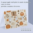 thumbnail image 3 of Yayeee Toggle Light Switch Wall Plate 3-Gang 6.37"x4.48" Decorative Outlet Cover, Orange Fall Pumpkin, 3 of 7