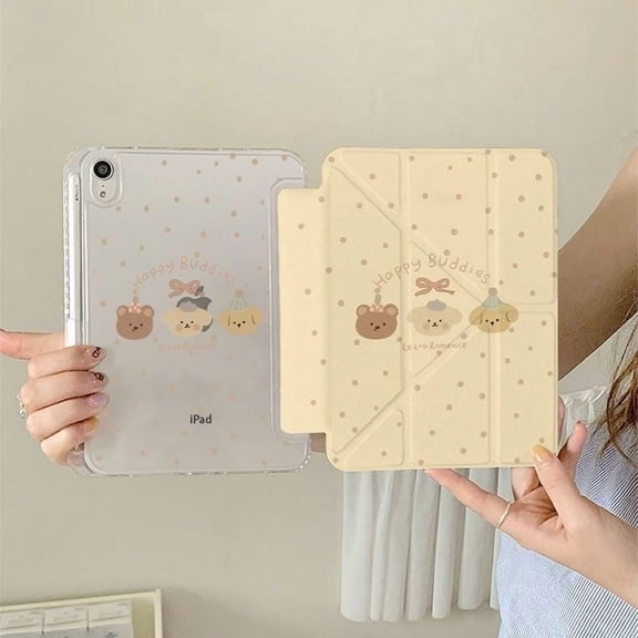 Protective for iPad Case M2 Air6 M3 Air7 Mini4/5/6 25s A16 Gen11th Gen7 Gen8 Gen9 Pro 12.9 Air4/Air5 Air 13 Inch M4 24s Pro11 Air 11 Gen5/6 Air2 10th Gen Cartoon Cute Tablet Cover