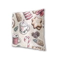 thumbnail image 3 of Holiday Themed Treats Pattern 16x16in 2-Piece Cotton Fleece Throw Pillow Covers, Shrink Resistant, Hidden Zip, 3 of 6