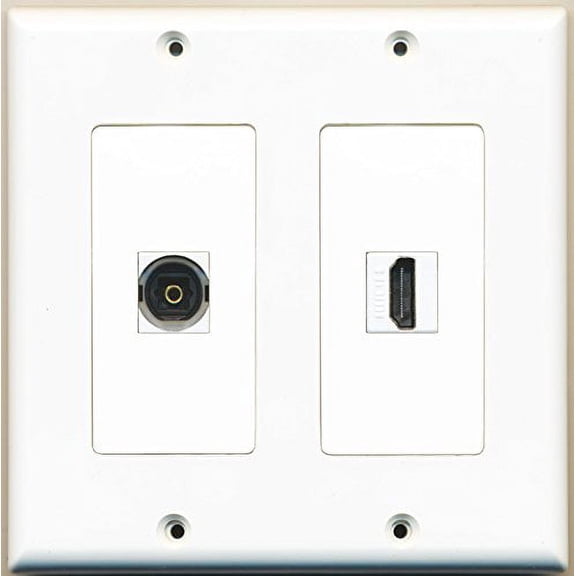 RiteAV - 1 Port HDMI 1 Port Toslink - Dual Gang Wall Plate