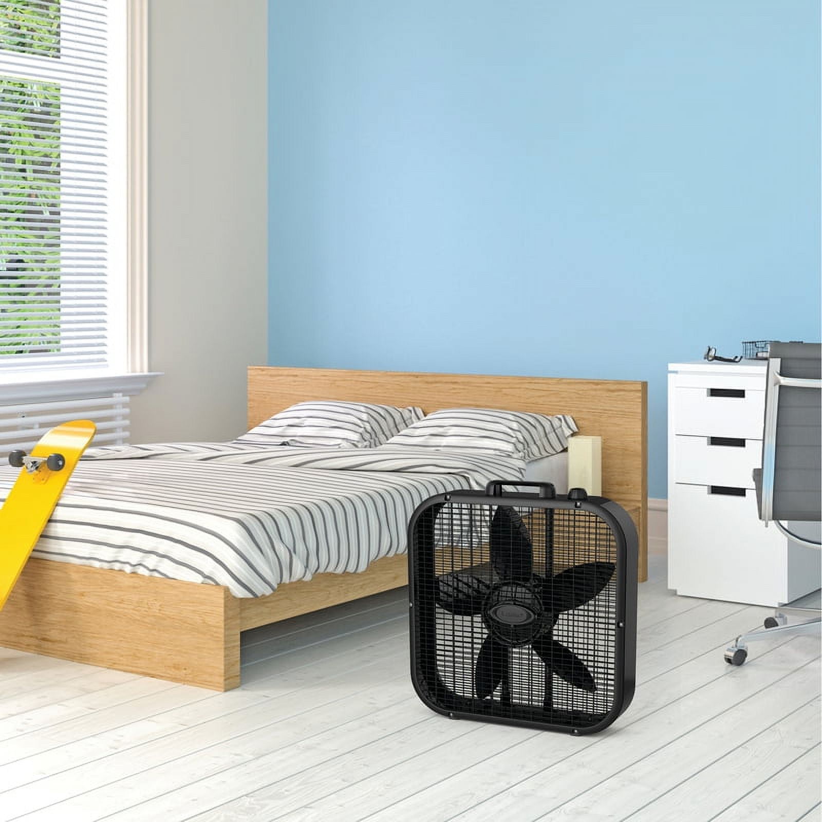 Lasko 20 3-Speed Decor Colors Box Fan, Model B20401, Black - Walmart.com
