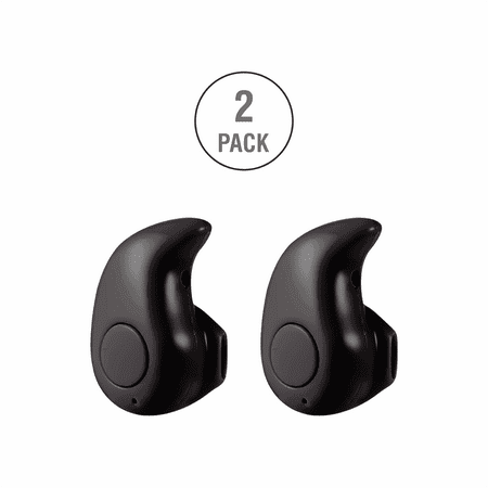 2 Units Professional Mini Invisible Wireless Bluetooth 10.0 Stereo In-Ear Headset Earphone Earbud Earpiece with Hands-free Calling and (Best In Ear Headphones Under 75)