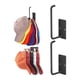 thumbnail image 5 of Organizador de gorras de béisbol de pared con 12 ganchos para guardar en el armario. Ahorra espacio. Expositor para gorras deportivas y accesorios. Aestivo | Negro | AESTIVO, 5 of 7