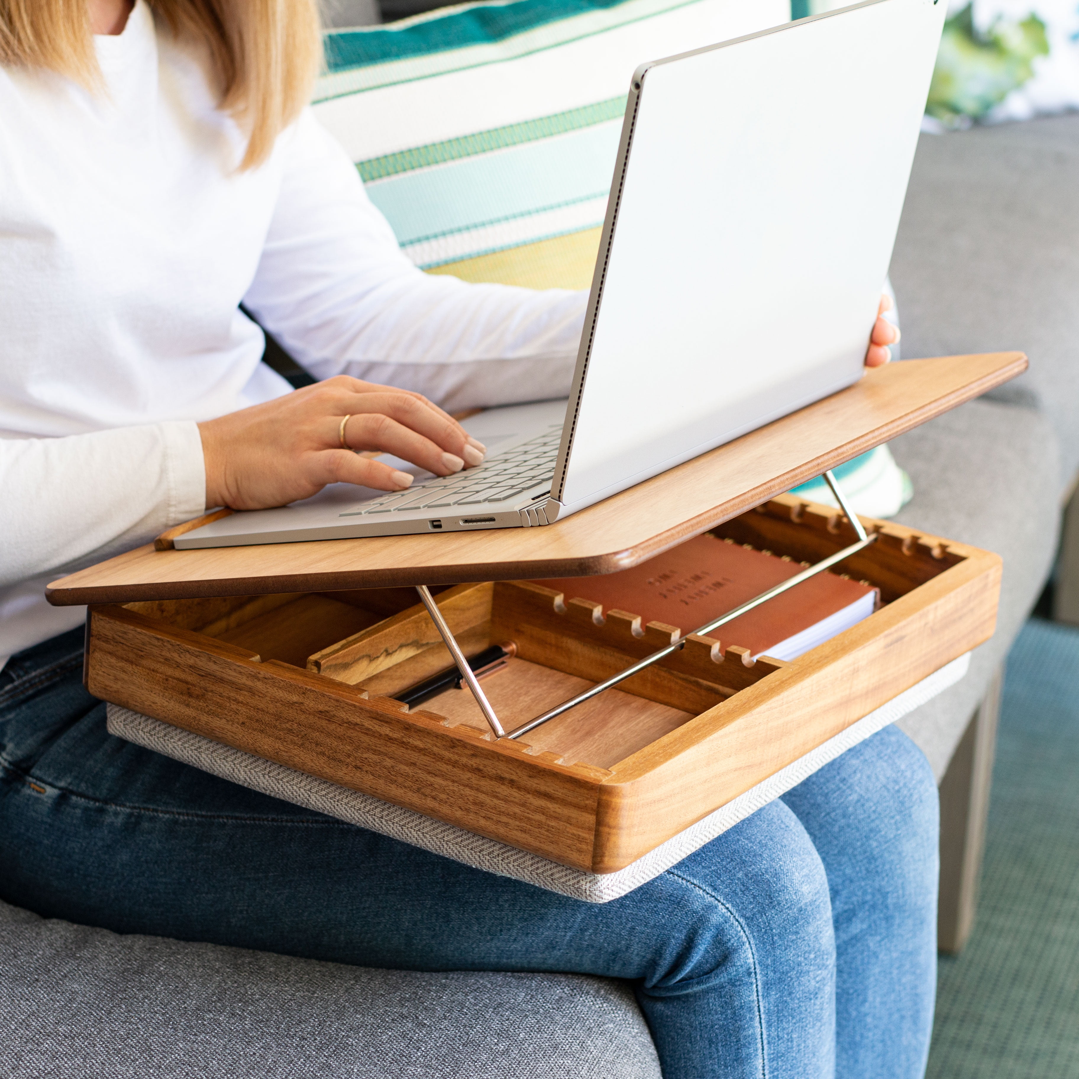 Wooden laptop lap desk sales