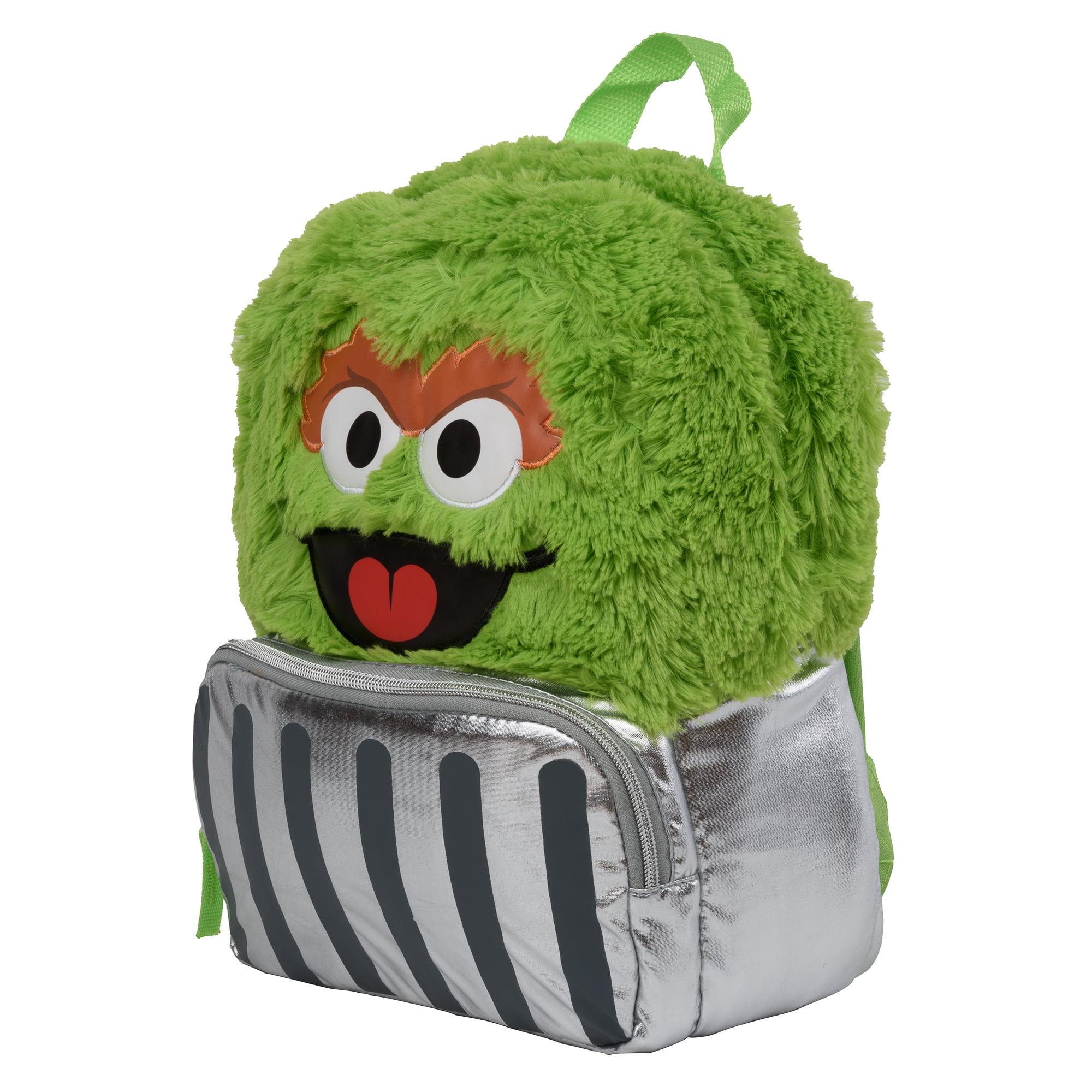 Sesame Street UnisexToddlers Plush Oscar the Grouch Mini Backpack, Green
