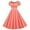 Orange, variant on Women's Short Sleeve Dresses Square Neck Retro 60s Swing Elastic Waist Cinching Solid Color Summer Casual Sundress
