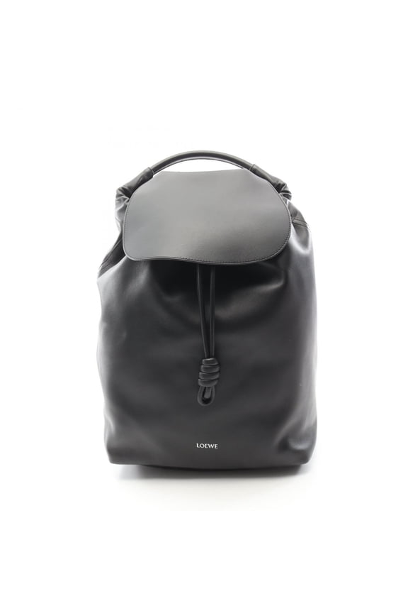 Pre-Owned LOEWE Flamenco Rucksack/Handbag in Leather, Men's, Black, B411FLKX011100
