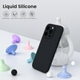 thumbnail image 3 of KOMI Compatible with iPhone 15 Pro Case with 2 x Screen Protector, Shockproof Liquid Silicone Cover, Drop Protection Phone Case for iPhone 15 Pro, Black, 3 of 7