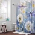 thumbnail image 5 of Dandelion Dragonfly Fabric Shower Curtain Spring Scenery Washable Shower Curtains for Bathroom, Waterproof Bath Curtain with Hooks Home Decor 36x72in, 5 of 8
