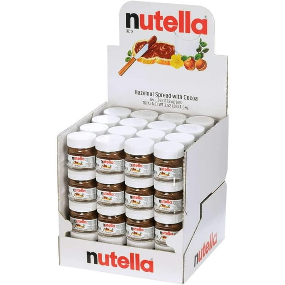 Noisette de Nutella à Tartiner. 88 oz Mini Pot en Verre - 64/boîte