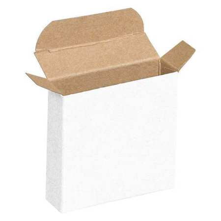 Aviditi RTC33W Reverse Tuck Folding Cartons, 3 5/8" x 1" x 3 5/8", White (Pack of 1000)