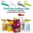 thumbnail image 5 of Juego de clips para bolsas de alimentos: paquete de 4 clips para sellar y verter clips para bolsas de almacenamiento de alimentos con boquilla para cereales, refrigerios y más, 5 of 5