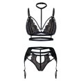 thumbnail image 3 of Gibobby Conjunto de lencería Lenceria Sexy para Mujer Ropa Interior Sensual de una Pieza Erotica de Encaje con Cuello V Pijama Tirantes(Negro, CH), 3 of 5