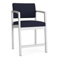 thumbnail image 1 of Lenox Steel Reception Waiting Room Hip Chair / Silver Steel / Navy Blue, 1 of 5