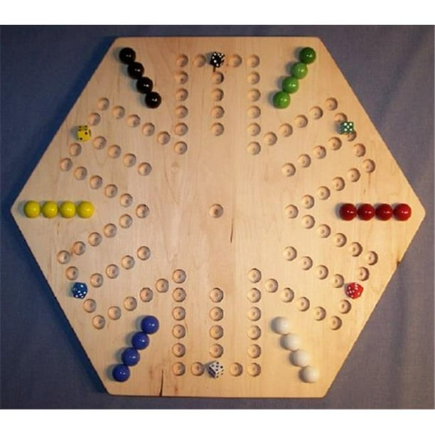 THE PUZZLE-MAN TOYS W-1937 Wooden Marble Game Board - Aggravation - 20 ...