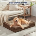 thumbnail image 4 of Extra Large Orthopedic Dog Bed, Waterproof Dog Couch Bed with Removable Washable Cover, Dog Sofa Bed X Large, Egg Crate Foam, Waterproof Lining, Nonskid Bottom, Brown, 42in, 4 of 8