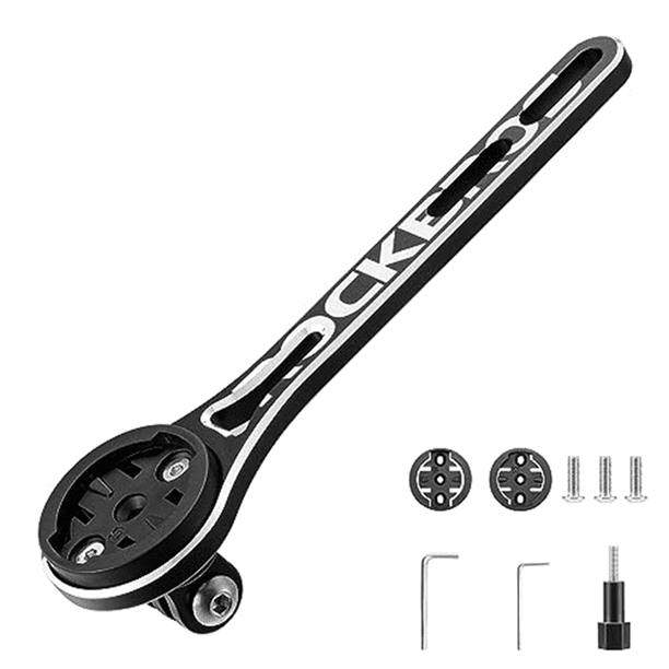 Soporte de Aluminio para Computadora de Bicicleta para Manillar de Bicicleta de Carretera Compatible con para (Negro A)