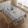 thumbnail image 2 of White Pioneer Flower and Paisley Pattern Rectangle Tablecloth 60"x84",Waterproof Polyester Rectangle Table Cloth, Wipeable Spillproof Polyester Tablecloth for Dining, Camping, Indoor and Outdoor, 2 of 5