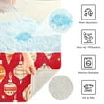 thumbnail image 3 of Yayeee Bath Rug for Bathroom Floor Non Slip Rectangle Fluffy Soft Absorbent Mat, 16"x24", Orange Christmas Ornaments Pattern, 3 of 7