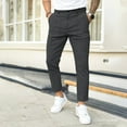 thumbnail image 2 of Dpytoraw New Men's Double Fold Line Solid Color Casual Pants Material, 2 of 5