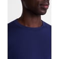 thumbnail image 4 of George Men's and Big Men's Cotton Crewneck Tee with Long Sleeves, Sizes XS-3XL, 4 of 5