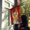 thumbnail image 2 of Red Snowflakes Holiday Christmas  Yorkie / Yorkshire Terrier House Flag, 2 of 4