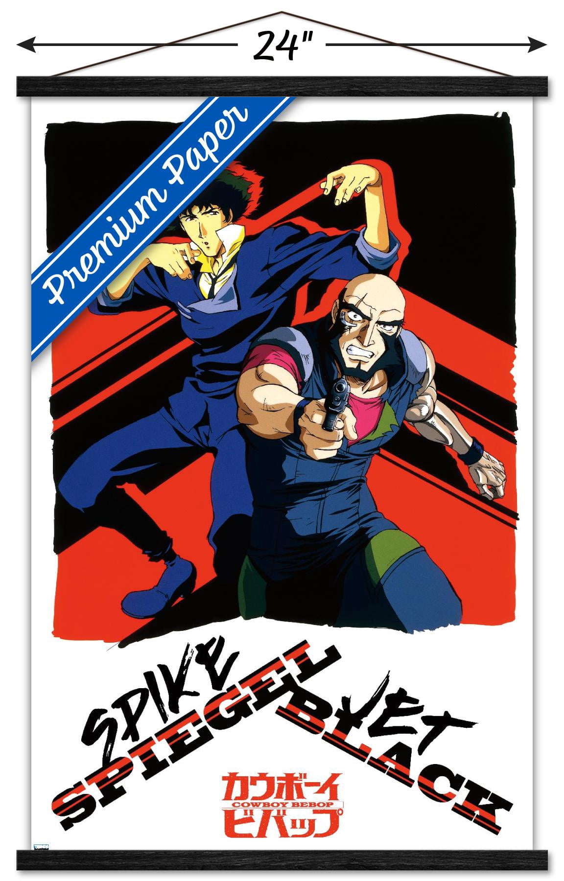 Cowboy Bebop - Spike & Jet Wall Poster with Wooden Magnetic Frame, 22.375" x 34"