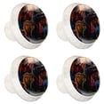 thumbnail image 2 of 4 Pcs Round White Knobs for Kitchen Cabinet Cupboard Dresser Bookcase Cartoon Dinosaur Drawer Pulls Handles Home Decor, 2 of 8