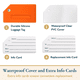 thumbnail image 5 of Etiquetas de Equipaje de Silicona ComfiTime Aprobadas por la TSA Color Naranja con Cubierta de Privacidad y Presilla de Acero Inoxidable Bolsa de 8, 5 of 11