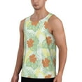 thumbnail image 2 of Fotbe Tropical Flowers Pattern Men's Quick Dry Workout Tank Top Gym Muscle Tee Fitness Bodybuilding Sleeveless T Shirt Breathable Workout Shirt-Large, 2 of 9