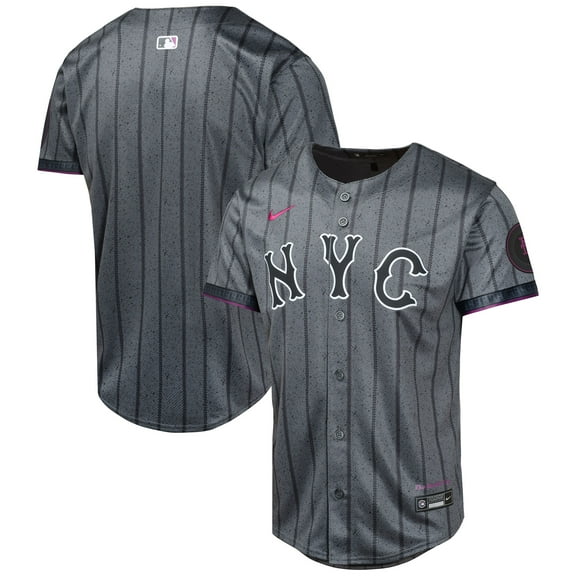 Youth Nike Graphite New York Mets 2024 City Connect Limited Jersey
