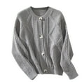 thumbnail image 5 of Annhoo Cardigan Sweaters for Women Long Sleeve Button down Cable Knitted Tops Ladies Fall Winter Soft Cozy Clothes, 5 of 5