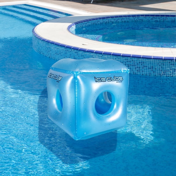 Swimline 49" Water Sports Inflatable Ice Cube Habitat 4-Person Swimming Pool Float - Blue