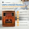 thumbnail image 3 of LifeSmart LifePro 6 Element 1500W Infrared Quartz Indoor Space Heater, 3 of 11