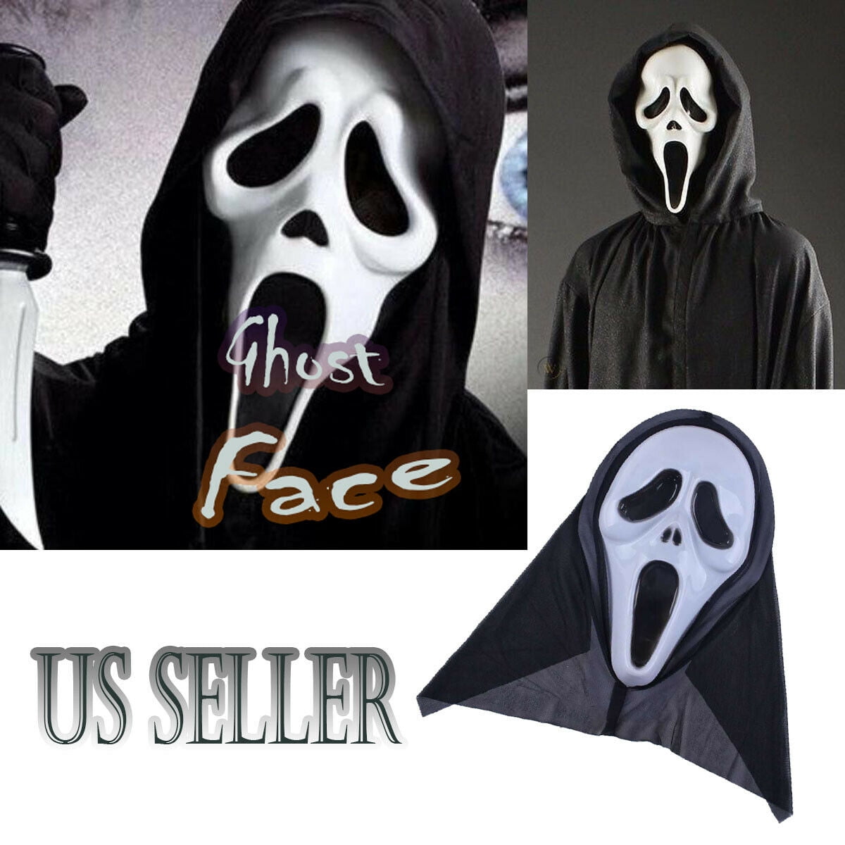 Cosplay Ghost Scream Face Mask Costume Head Wear Party Skeleton Decoration Props Walmart Com