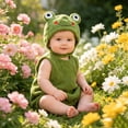 thumbnail image 4 of RUINIXCW Baby Animal Sleeveless Fox/Frog Romper with Hat Halloween Cosplsy, 4 of 9