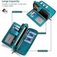 thumbnail image 2 of for iPhone 13 Pro Max Wallet Case, Multi-Function Detachable 3 in 1 Magnetic Phone Case Wallet, Flip Strap Zipper Card Holder Phone Case with Shoulder Straps for iPhone 13 Pro Max(Blue), 2 of 9